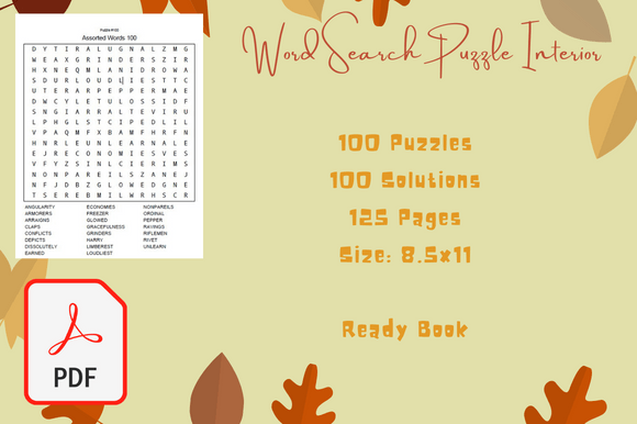 Assorted Word Search Game PAPER INTERIOR