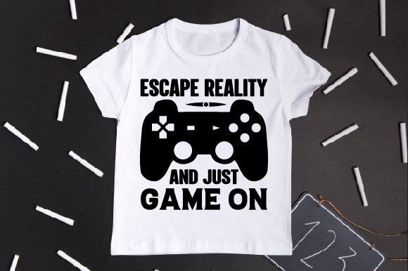 Escape Reality and Just Game on Designs: Creative Typography for T-Shirts and Merchandise