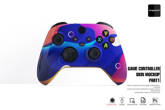 Game Controller Skin Mockup Part: A Customizable Solution for Design Presentations