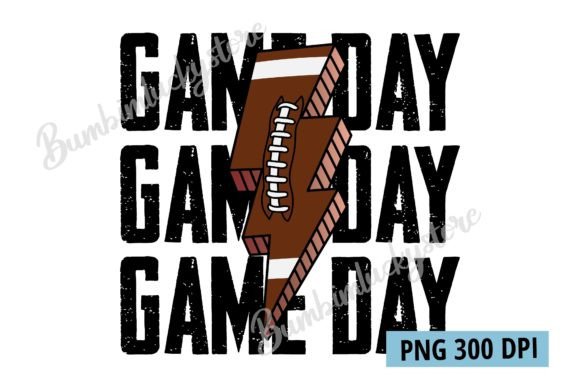 Game Day Football Lightning Bolt PNG: Bold Design for Dynamic Projects