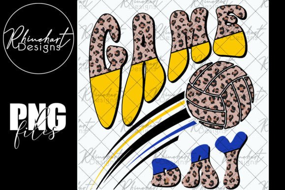 Game Day Volleyball Blue Gold Yellow: Style Meets Sport in Design
