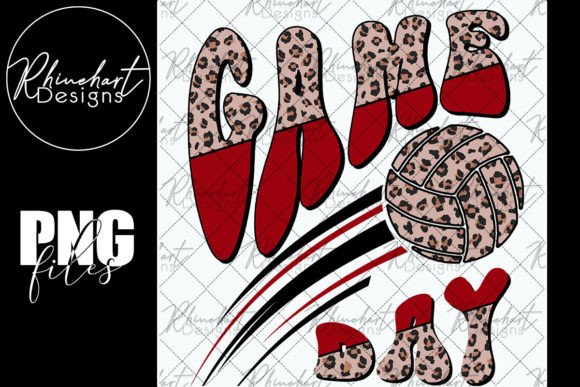Game Day Volleyball Maroon Cheetah Leopa: A Bold Design for Creative Expression