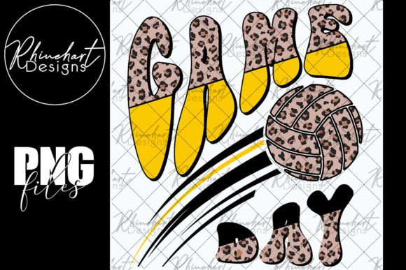 Game Day Volleyball Yellow Black Cheetah: Style Meets Sport in Design