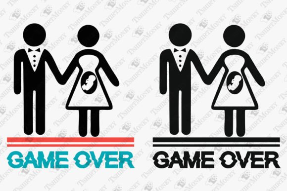 Game Over: Funny Sarcastic Pregnancy Design Pack