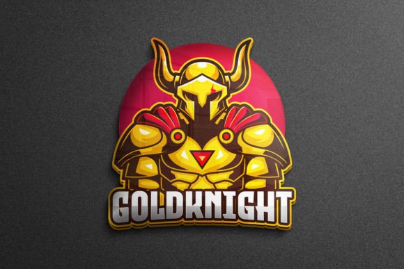 Gold Knight Warrior E-sports Game Logo: A Bold Identity for Gamers and Creators