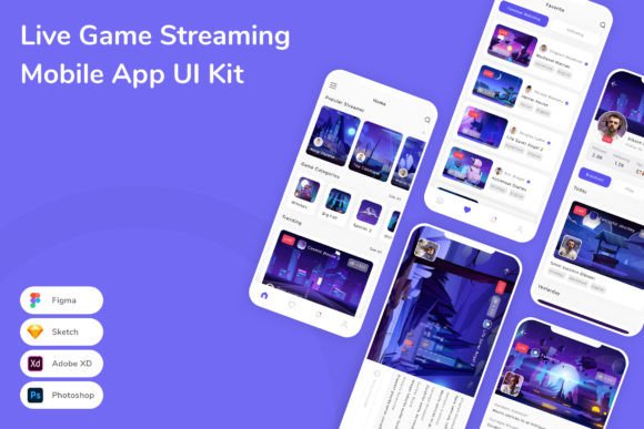 Live Game Streaming Mobile App UI Kit: A Modern Design Solution