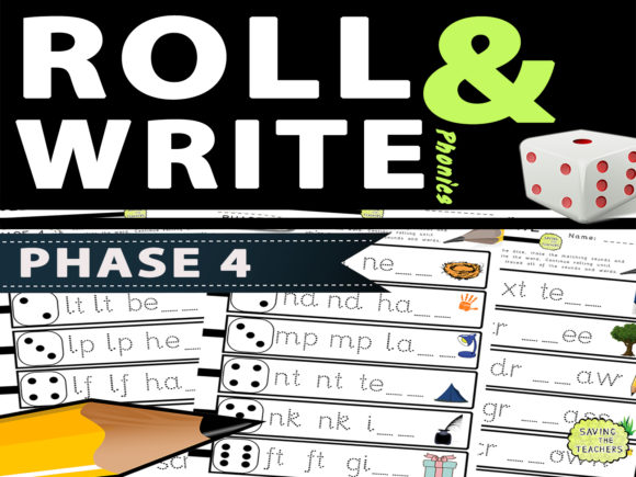 Phase 4 Phonics Handwriting Dice Game