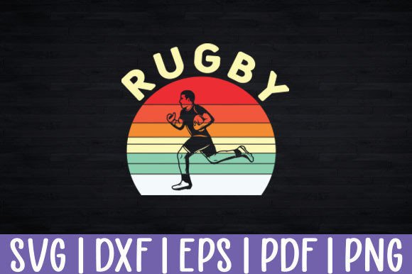 Rugby Vintage Rugger Rugby Player Game: A Creative Cutting File for Every Crafter