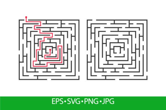 Square Labyrinth Game with Solution: A Smart Tool for Focus and Problem Solving
