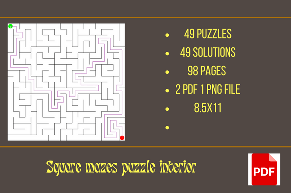 Square Maze Game Activity KDP Interior: A Practical Guide for Puzzle Enthusiasts