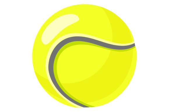 Tennis Ball Icon: The Yellow Sport Game Essential for Modern Design Workflows