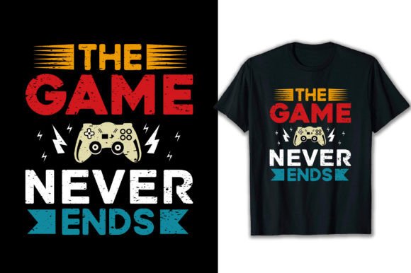 The Game Never Ends T-Shirt Design: A Versatile Asset for Creative and Business Workflows