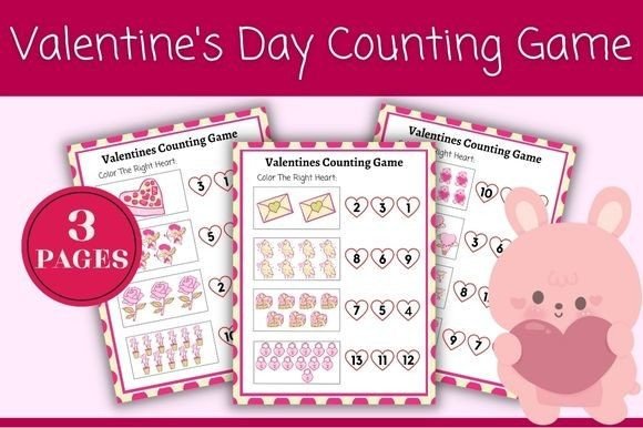 Valentine's Day Counting Game Math Game: A Playful Path to Numeracy