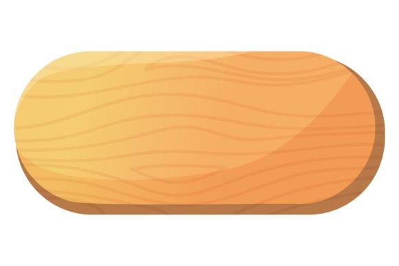 Wooden Oval Button for Users Game Interface: A Unique UI Design Element for App Development
